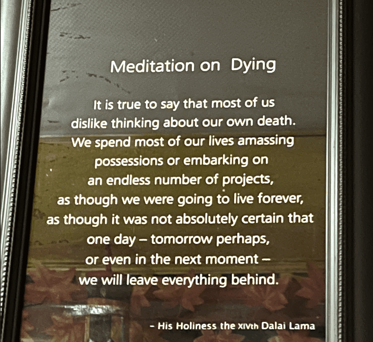 Meditation on Dying by the Dalai Lama